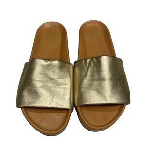 BEEK Pelican Gold Slide Sandals Size:6